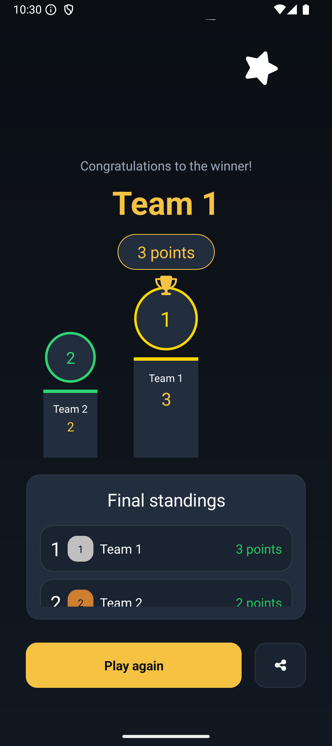 Results & standings