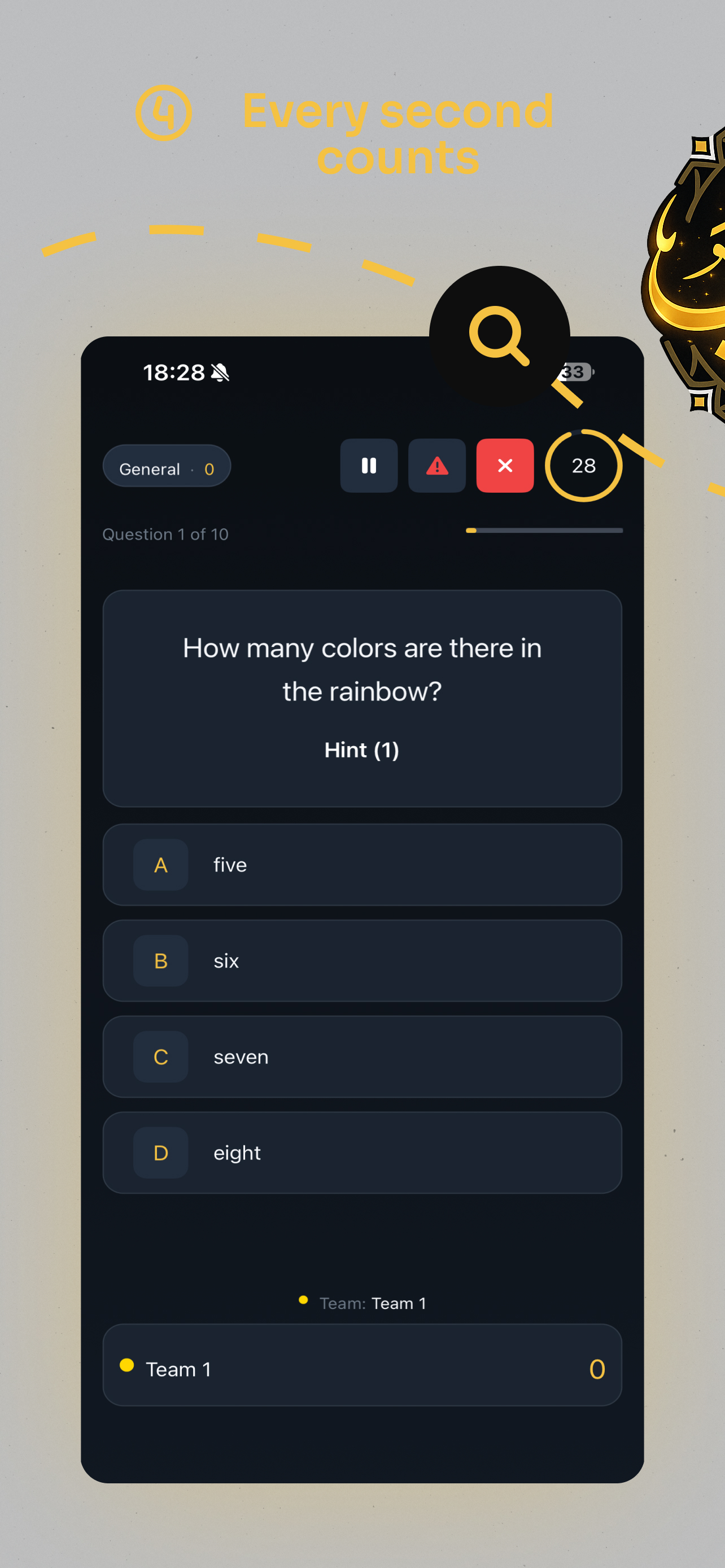 Answering a question against the clock